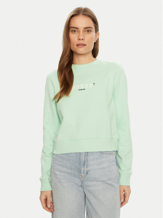 

Толстовка обычного кроя W5RQ28 K68I4 Guess Jeans, зеленый