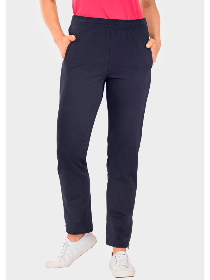 

Повседневные брюки на молнии темно-синего цвета GOLDNER