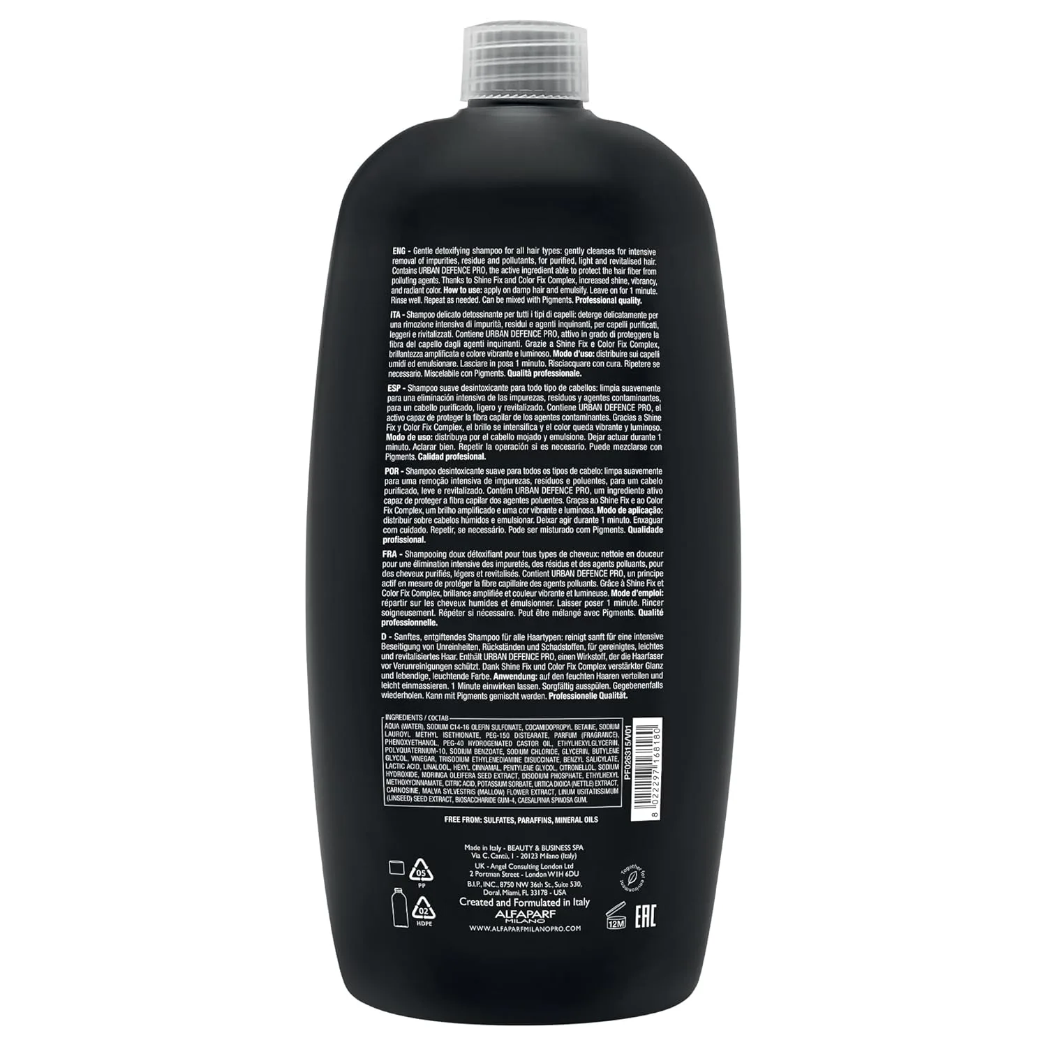ALFAPARF MILANO Semi di Lino Detox Clarifying Shampoo для удаления налета от стайлинга, жира и жесткой воды - сульфат-фри шампунь для глубокого очищения кожи головы 1000 мл (.) — фото 2