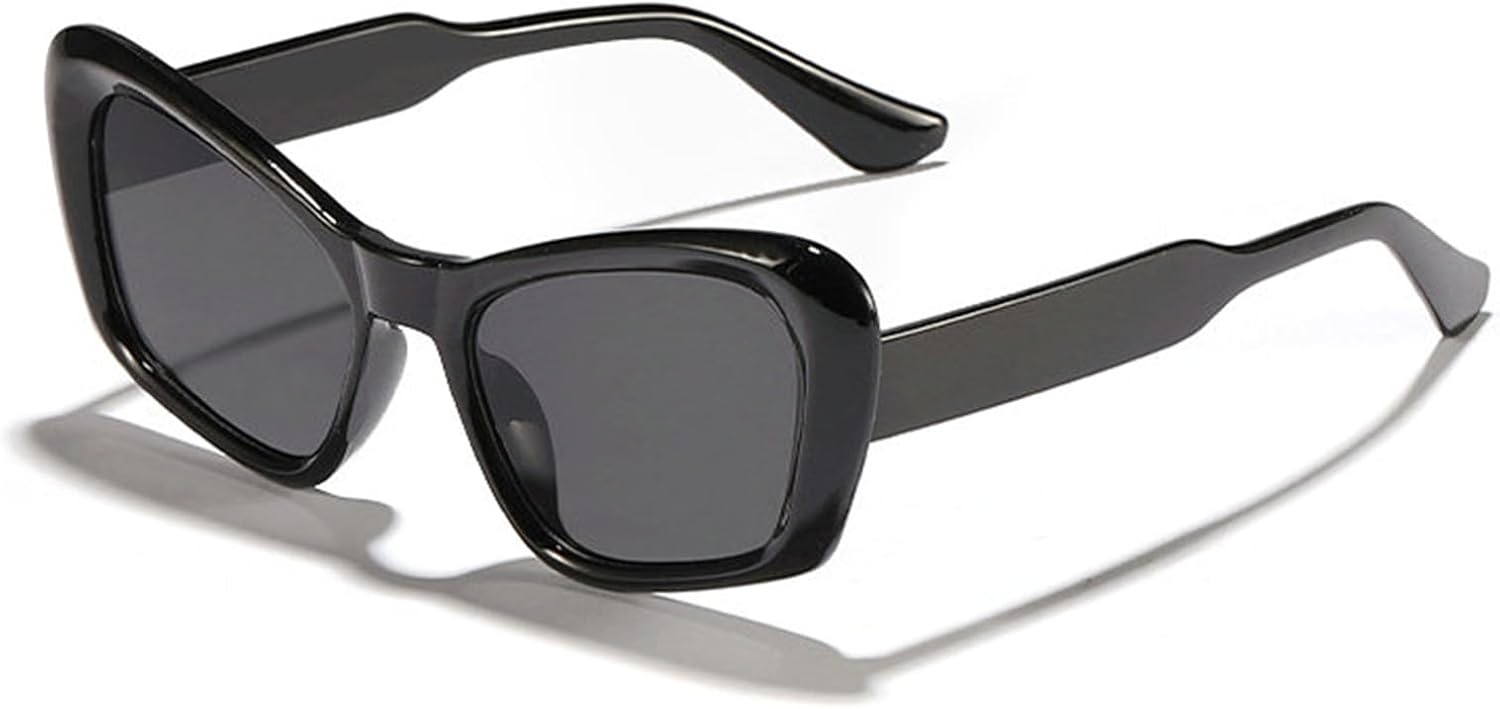 

Солнцезащитные очки "кошачий глаз" большого размера для женщин, модные солнцезащитные очки в толстой оправе, трендовые солнцезащитные очки "бабочка" черного цвета helena, C1