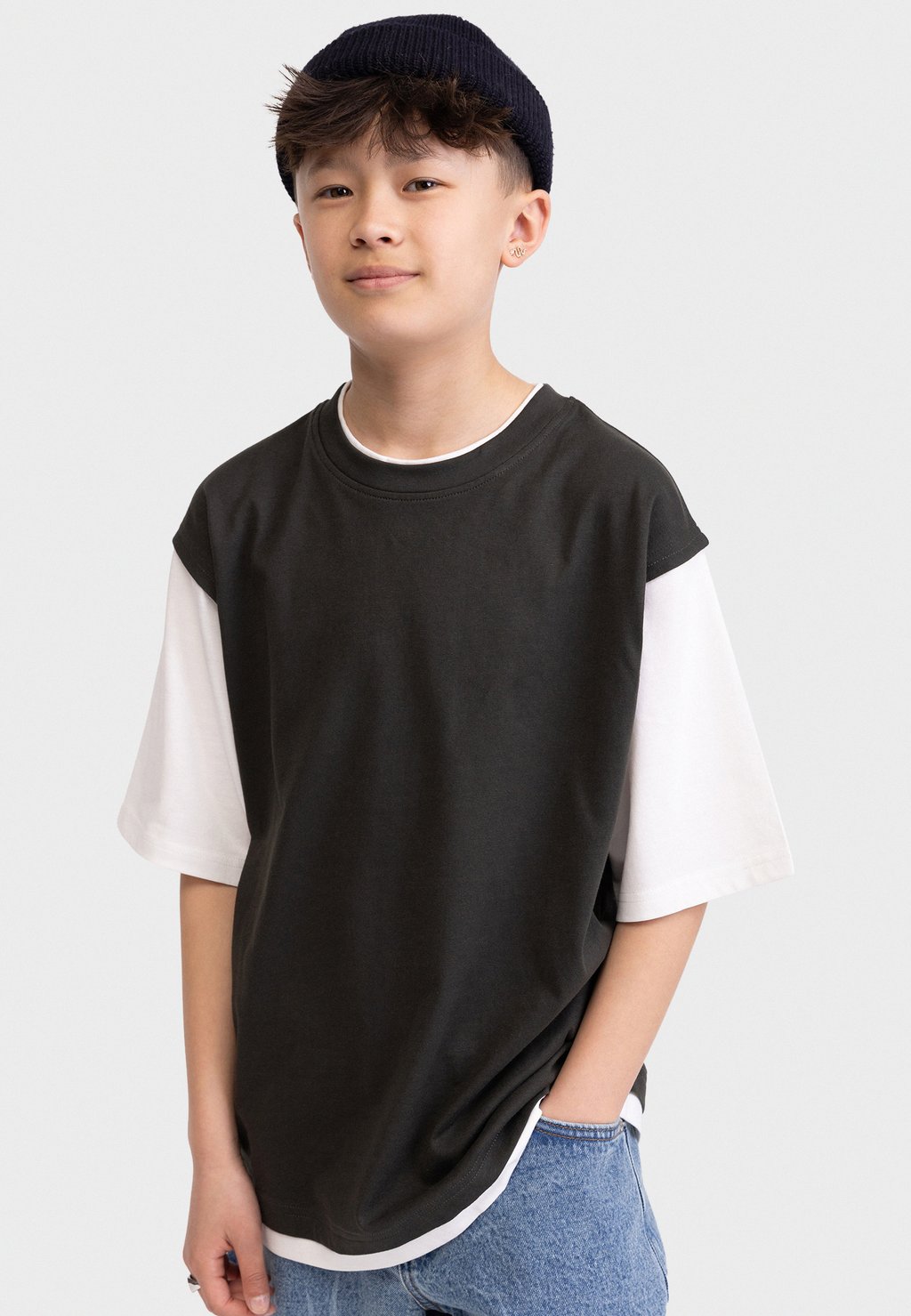 Базовая футболка TEMAC TEE BOXY FIT Redefined Rebel, антрацит — фото 2