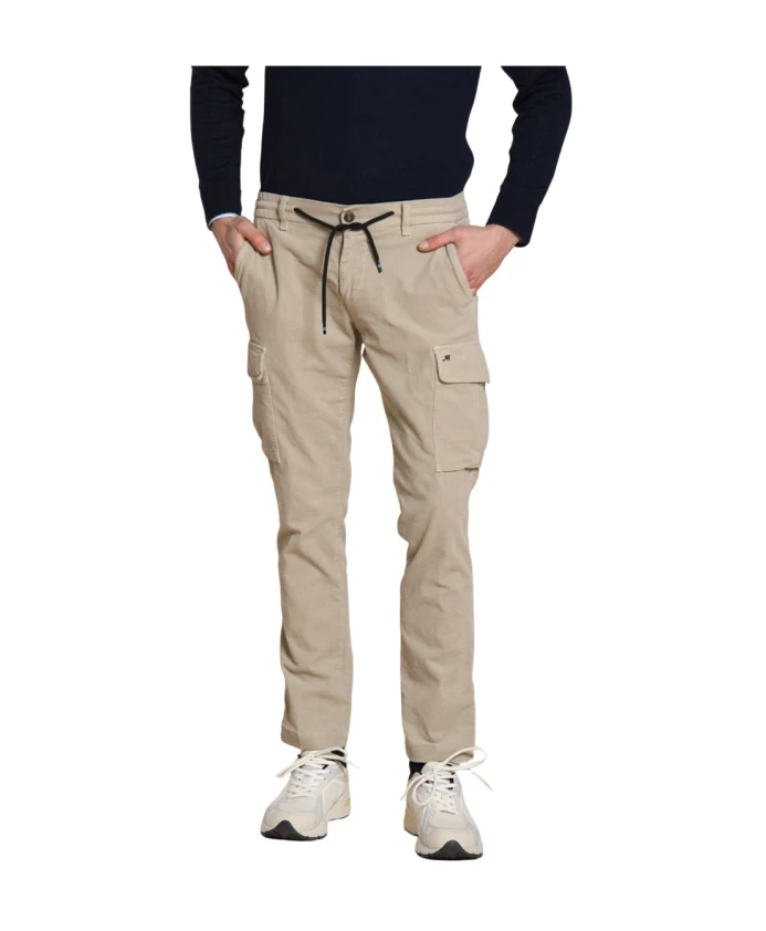 

Бархатные брюки-карго, очень узкий крой Mason'S, бежевый