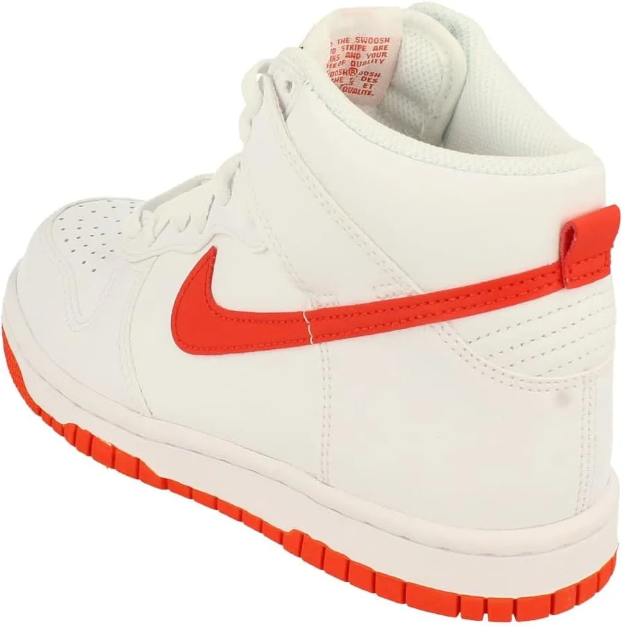 Мужские баскетбольные кроссовки Nike Dunk Hi Retro, белый/красный — фото 2