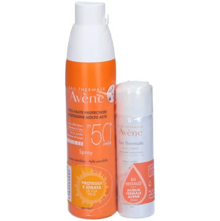 

Eau Thermale Avene Solari Kit спрей 50+ 200 мл + водный спрей 50 мл