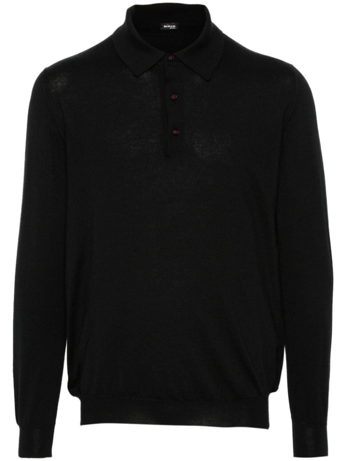 

Kiton рубашка-поло тонкой вязки, черный