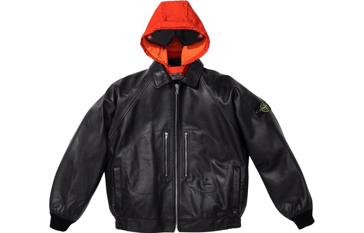 Stone Island X STONE ISLAND FW23 Совместная куртка унисекс Supreme, черный — фото 4