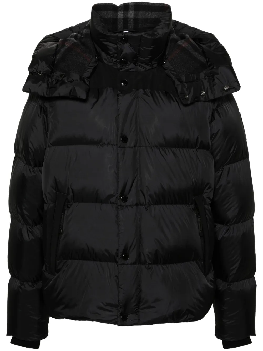 

Пуховик на молнии BURBERRY, черный