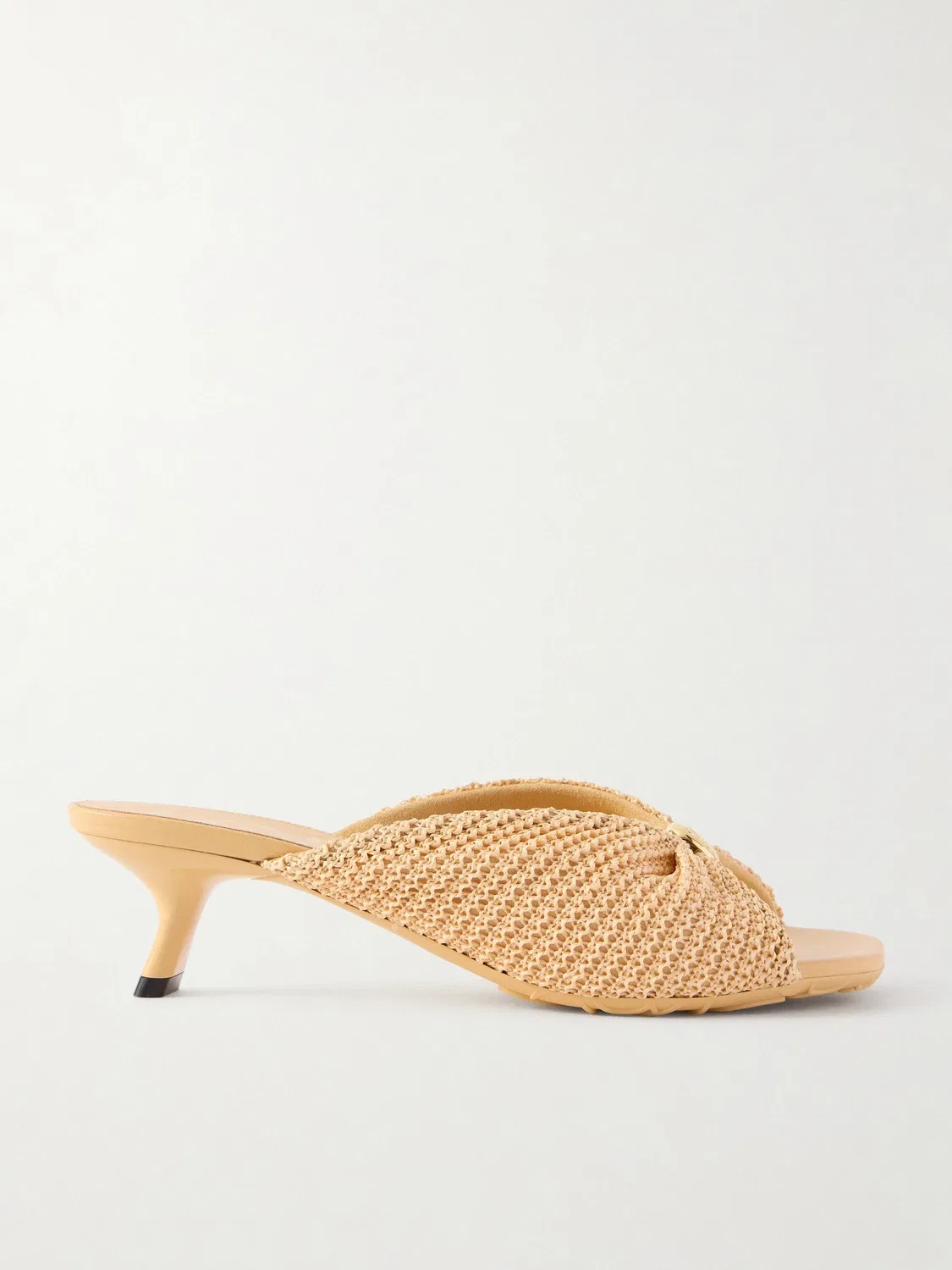 Мюли LOEWE + Paula's Ibiza Pebble с эффектом рафии, бежевый