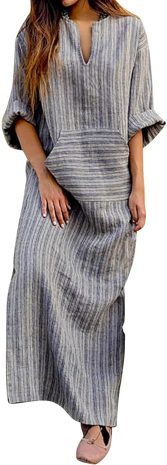 Женское повседневное платье-толстовка с капюшоном, длинными рукавами, пуловер с капюшоном и карманами, свободного кроя, для повседневной носки, удобное Generic, серый