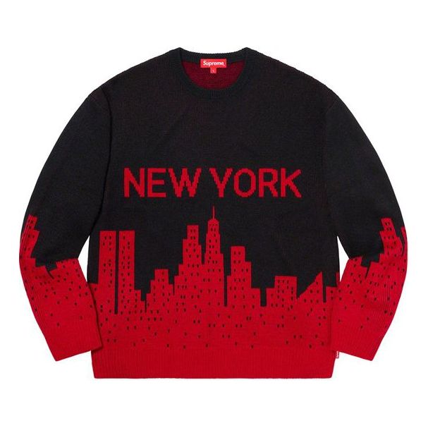 

Свитер Supreme SS20 Week 1 New York Sweater City Pullover Knit Unisex Black Red SUP-SS20-050, красный