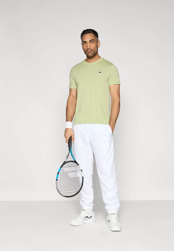 Спортивная футболка double croc Lacoste Sport, Birch/Lambs Lettuce — фото 2