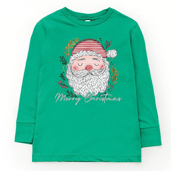 

Футболка с длинным рукавом Merry Christmas Santa Stripes The Juniper Shop, Kelly