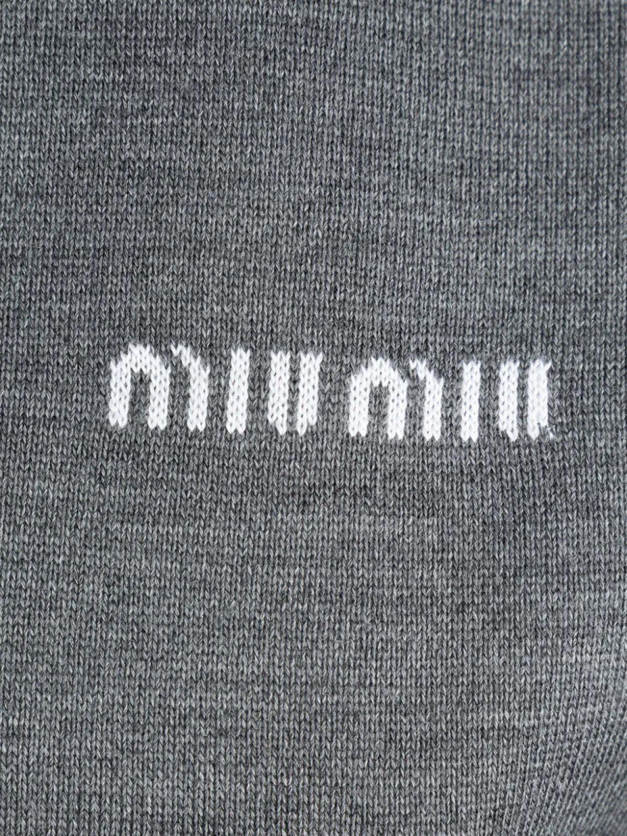 Платье-рубашка с логотипом Miu Miu-интарсия, серый — фото 3