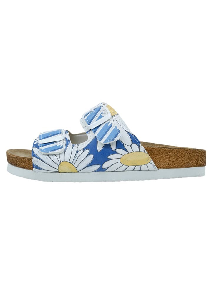Сандалии на плоской подошве Dogo Stella Sandalen - Daisy Stripes, синий