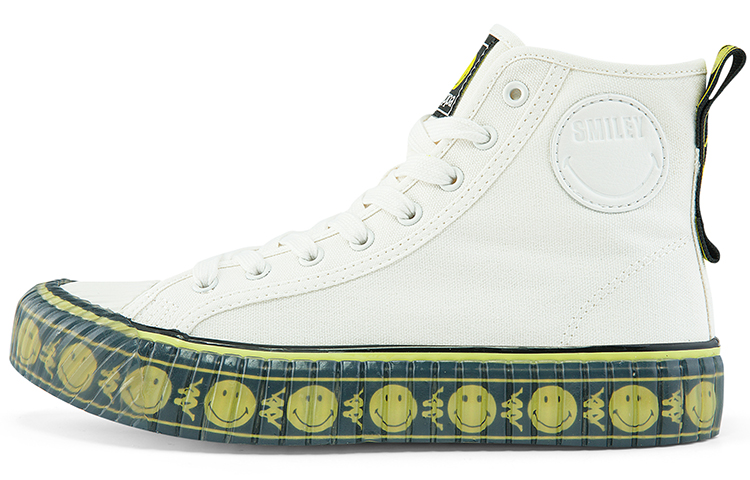 

Кеды Smiley X Kappa Canvas Shoes Unisex High-Top White