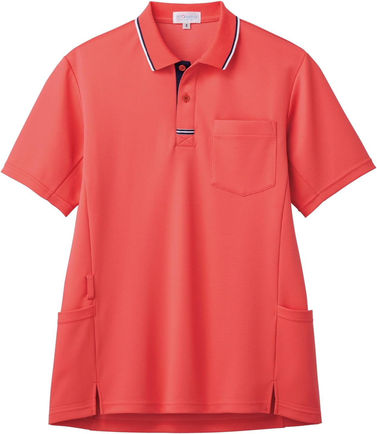 

Футболка-поло с коротким рукавом PROFeeling (унисекс) - прохладная, с боковыми карманами, лавандовый, лососево-розовый