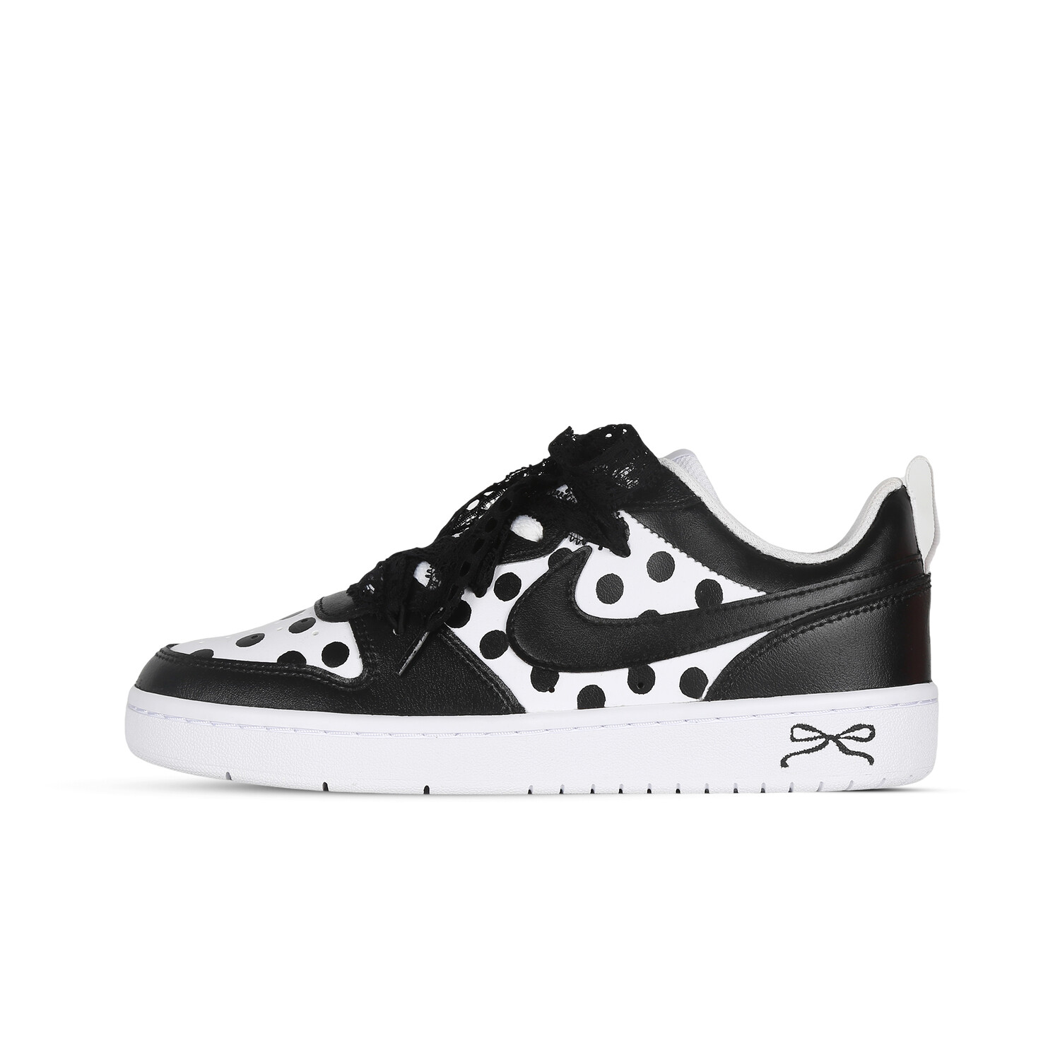 

Кроссовки Nike Court Borough Skateboard Shoes Women's Low-Top Black White, Черный, Кроссовки Nike Court Borough Skateboard Shoes Women's Low-Top Black White