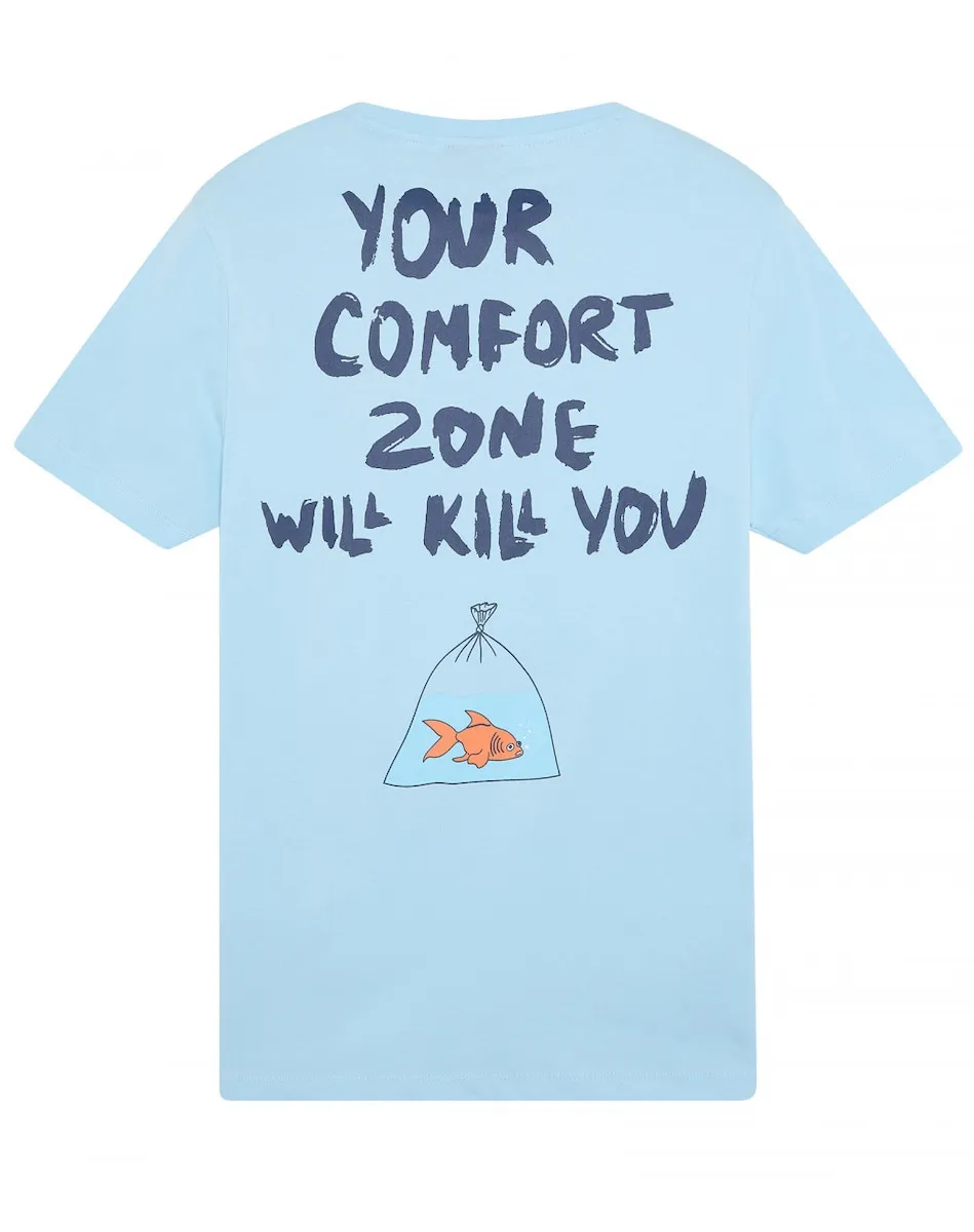 

Прямая футболка для мужчин с принтом Skydiver, синий