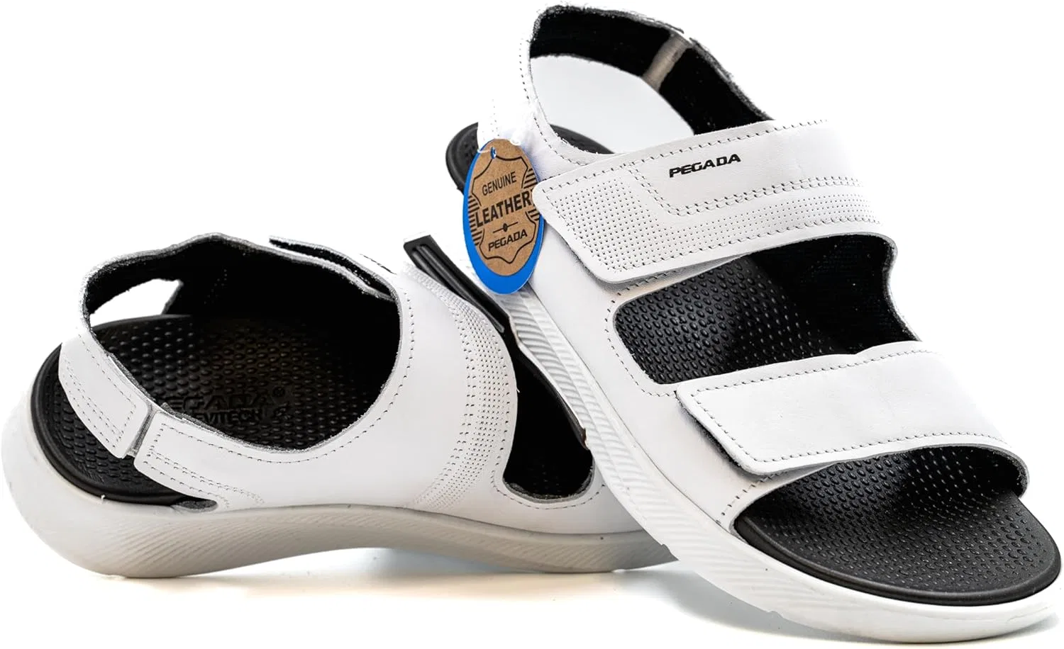 Сандалии мужские из натуральной кожи, анатомическая стелька, Napa Soft White PEGADA