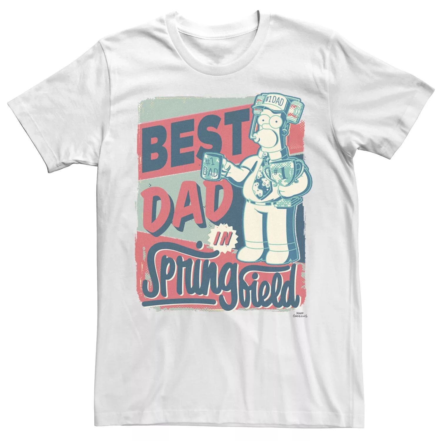 

Мужская футболка Simpsons Homer Best Dad In Springfield Licensed Character