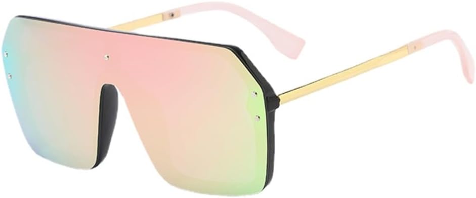 

Женские солнцезащитные очки (1 шт.) с плоскими линзами градиентного оттенка, без оправы, мужские солнцезащитные очки с зеркальным покрытием и защитой от УФ-излучения UV400 для активного отдыха LANGSER, Pink Green