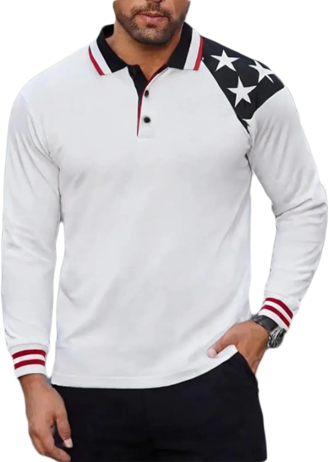 

Американский патриотический поло для мужчин, летняя рубашка с коротким рукавом, размеры S-3XL