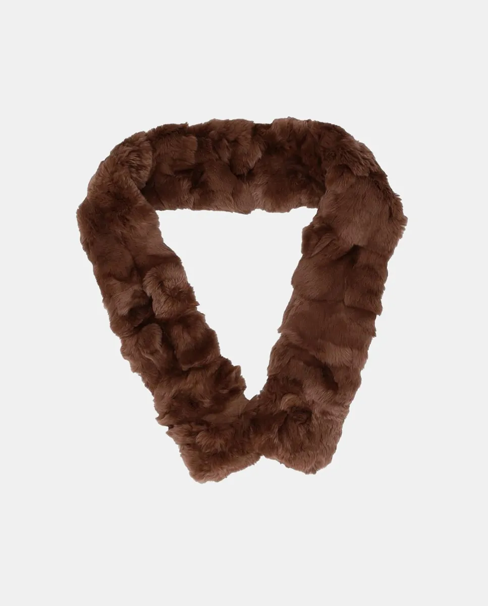 

Шарф из меха кролика рекс IN.ES, коричневый