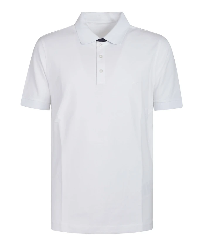 

Поло с двойным воротником, выполненное в двухцветном стиле. Fay, белый