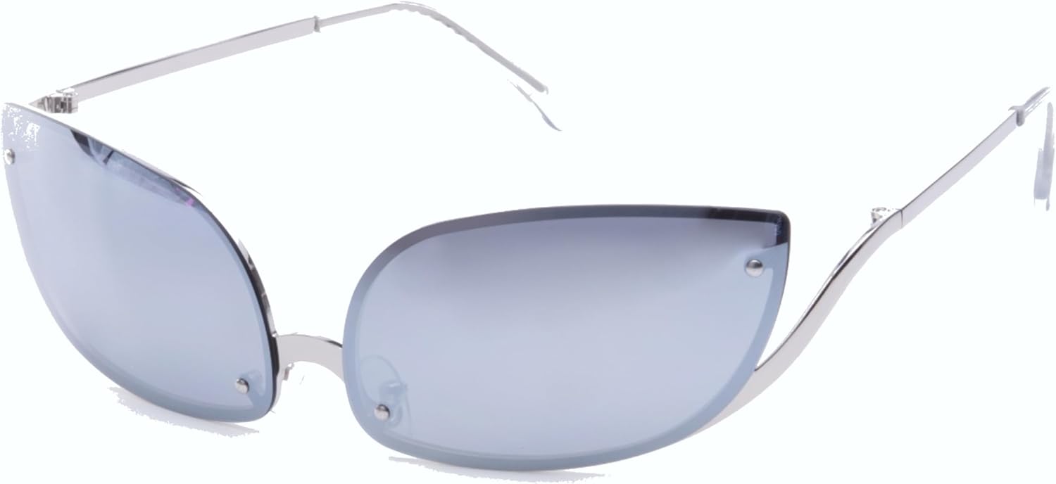 

Солнцезащитные очки ICARA в стиле ретро минимализм с обтекаемой формой для мужчин и женщин, стильные винтажные солнцезащитные очки в стиле Y2K, с металлической оправой, Grey