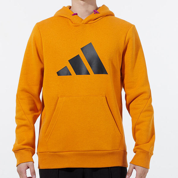 Толстовка Men's adidas Large Logo Printing Sports Orange, оранжевый — фото 2