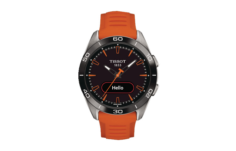 

TISSOT Часы Quartz Movement Unisex Watch 43.75mm Black Dial Titanium Watch Case Silicone Strap, Black Dial