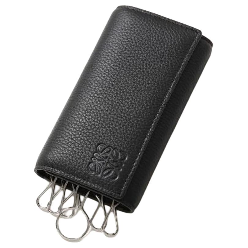 

Loewe Чехол для ключей Anagram из зернистой кожи, мужской, черный
