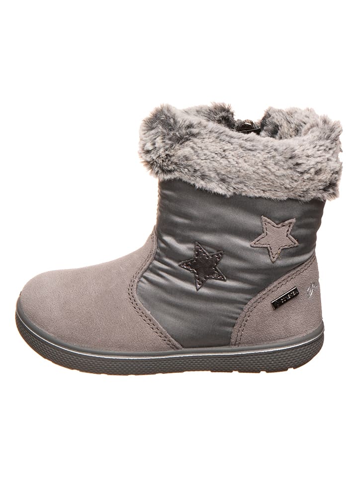 

Primigi Кожаные зимние ботинки серого цвета