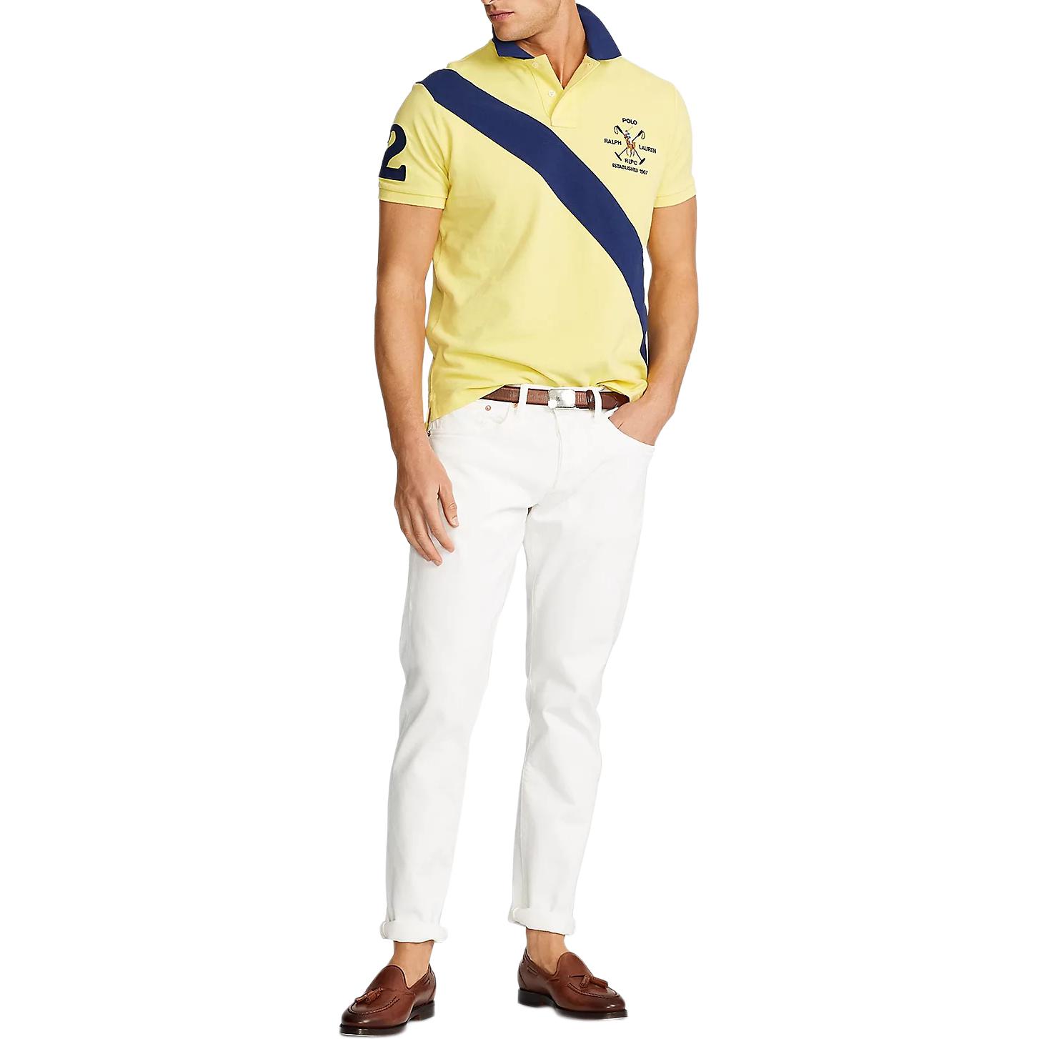 Polo Ralph Lauren Мужская поло желтого цвета — фото 3