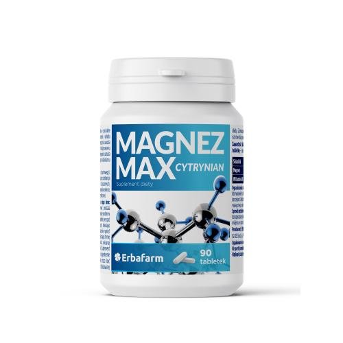 

Erbafarm Magnesium Max Citrate, Биологически активная добавка, 90 таблеток Inna Marka