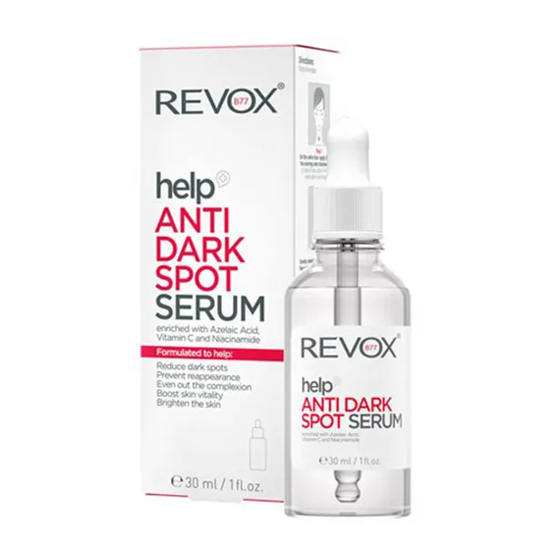 

Азелаиновая кислота+Витамин С+Ниацинамид Sérum Help Anti Dark Revox, 30 ml