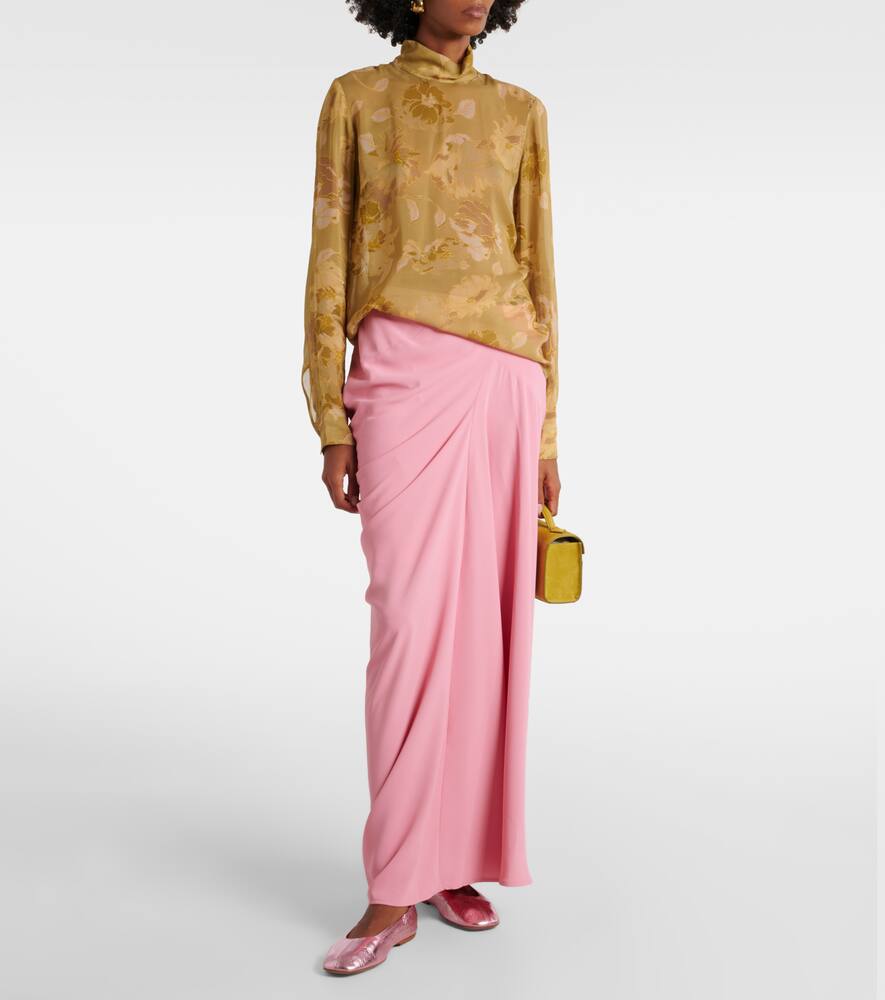 Балетки из металлизированной кожи Dries Van Noten, Pink — фото 3
