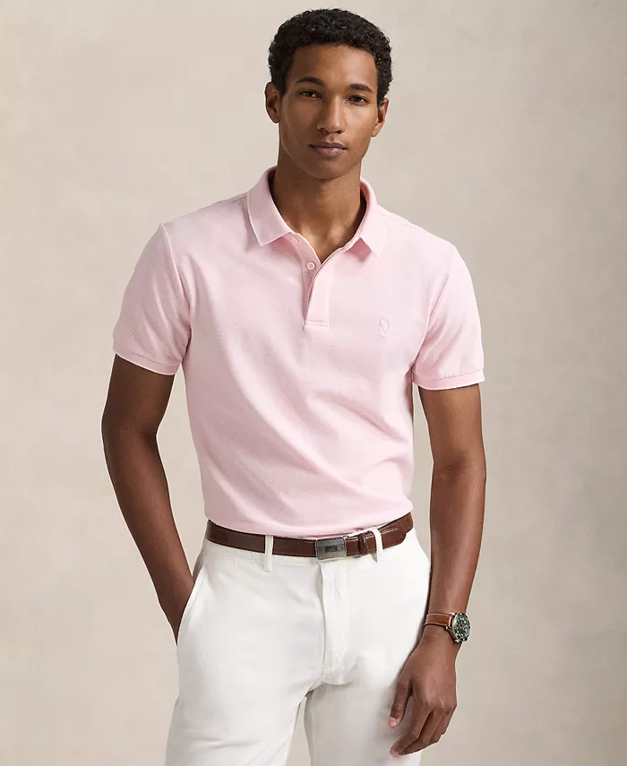 

Мужская классическая поло Oxford Mesh с эластичной посадкой Polo Ralph Lauren, розовый