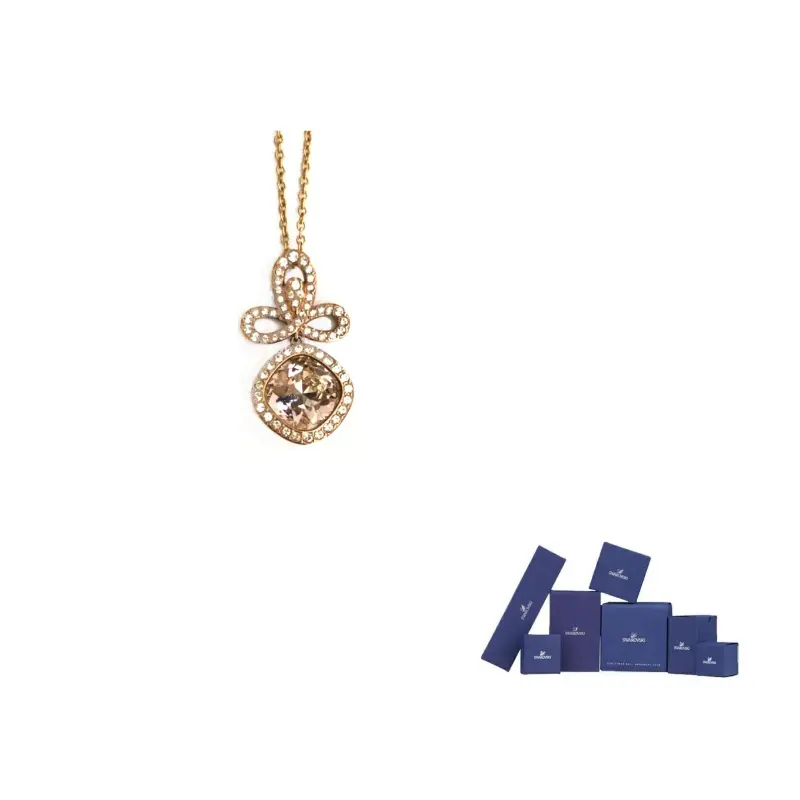 

Swarovski Розовое золото с кристаллами ожерелье unisex