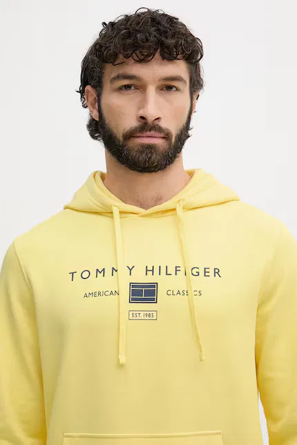 Худи желтое, Tommy Hilfiger — фото 4