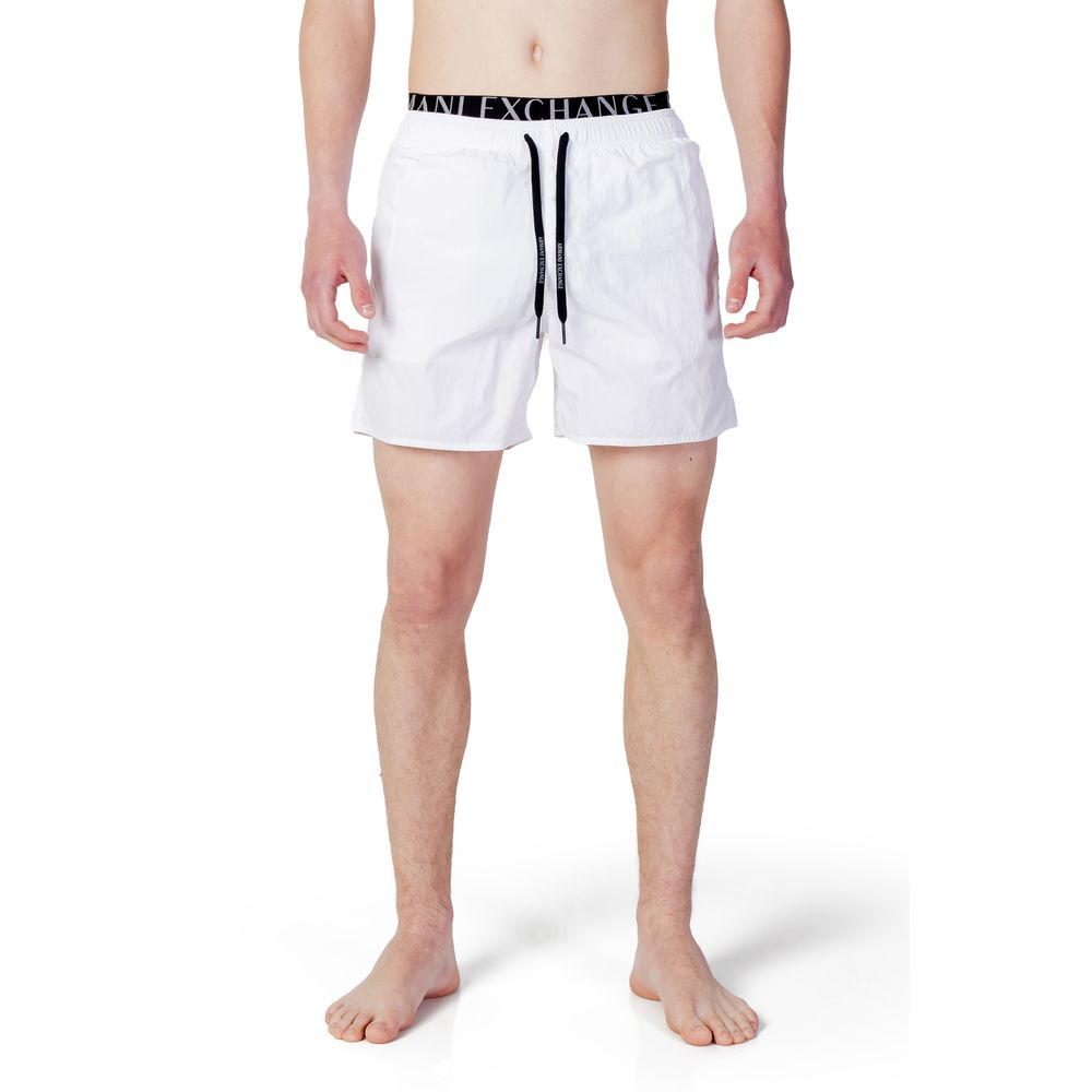 

Белый полиэстеровый купальник Armani Exchange