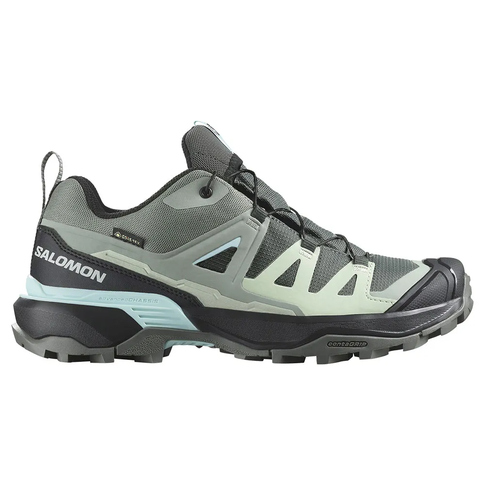 Походные ботинки женские Salomon X Ultra 360 Goretex из переработанных материалов, серо-зеленый