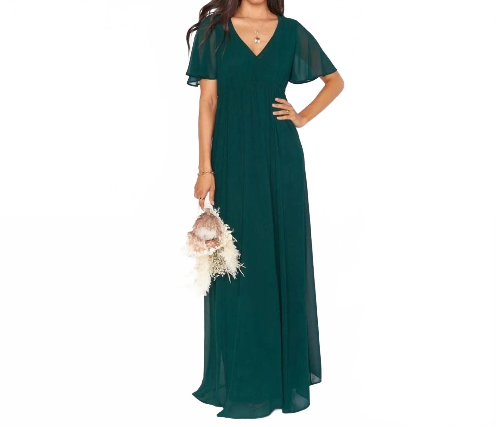 

Платье макси Emily Empire в изумрудном зеленом Show Me Your Mumu