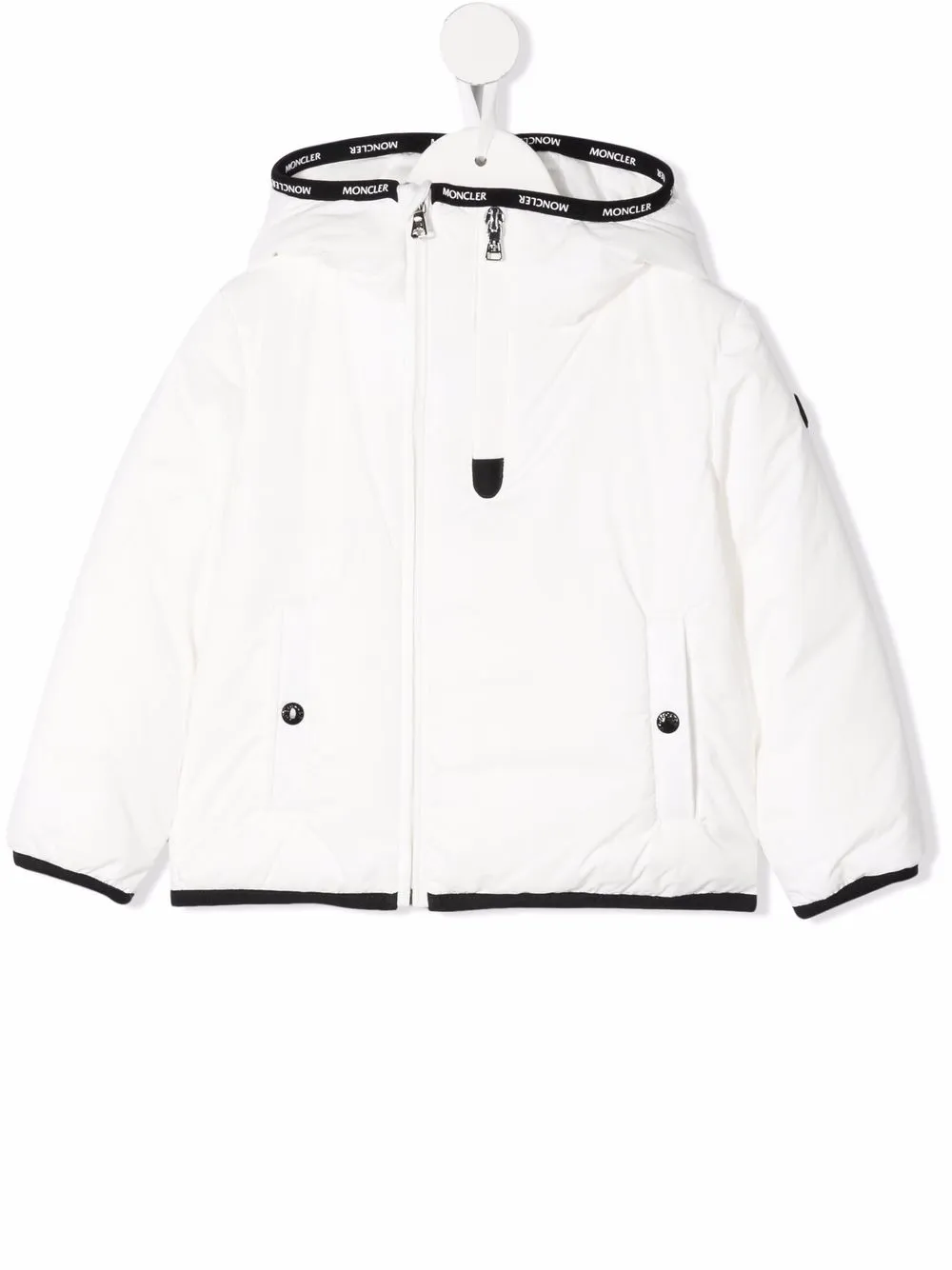 

Куртка на молнии с капюшоном Moncler Enfant, белый