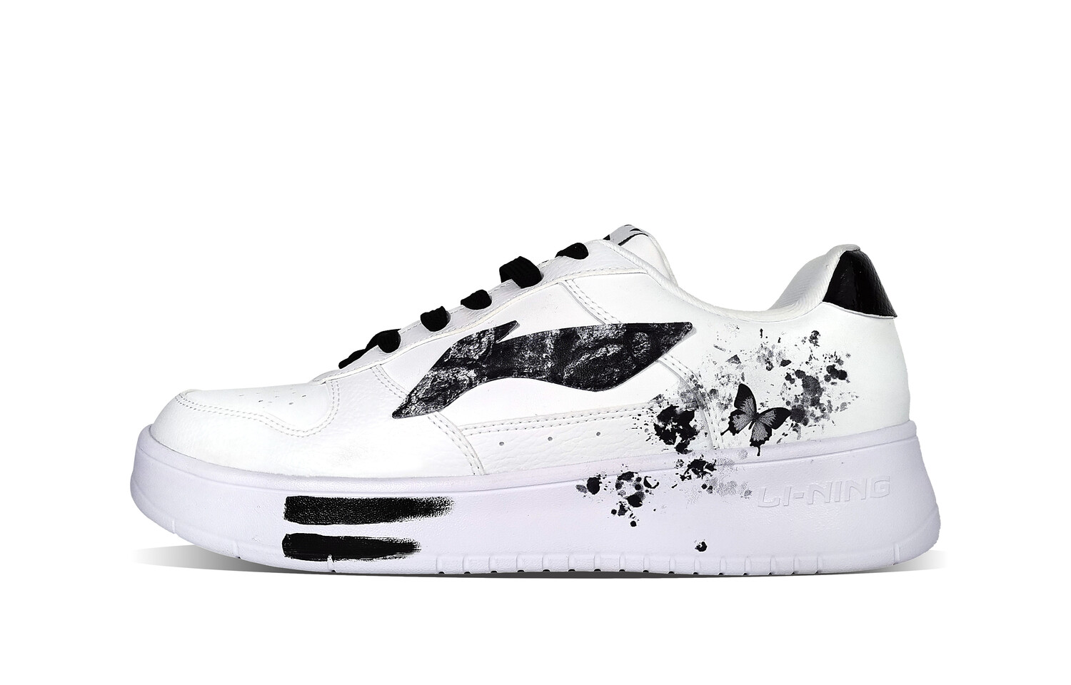 

Кроссовки LINING Skateboarding Shoes Men Low-top Black, белый
