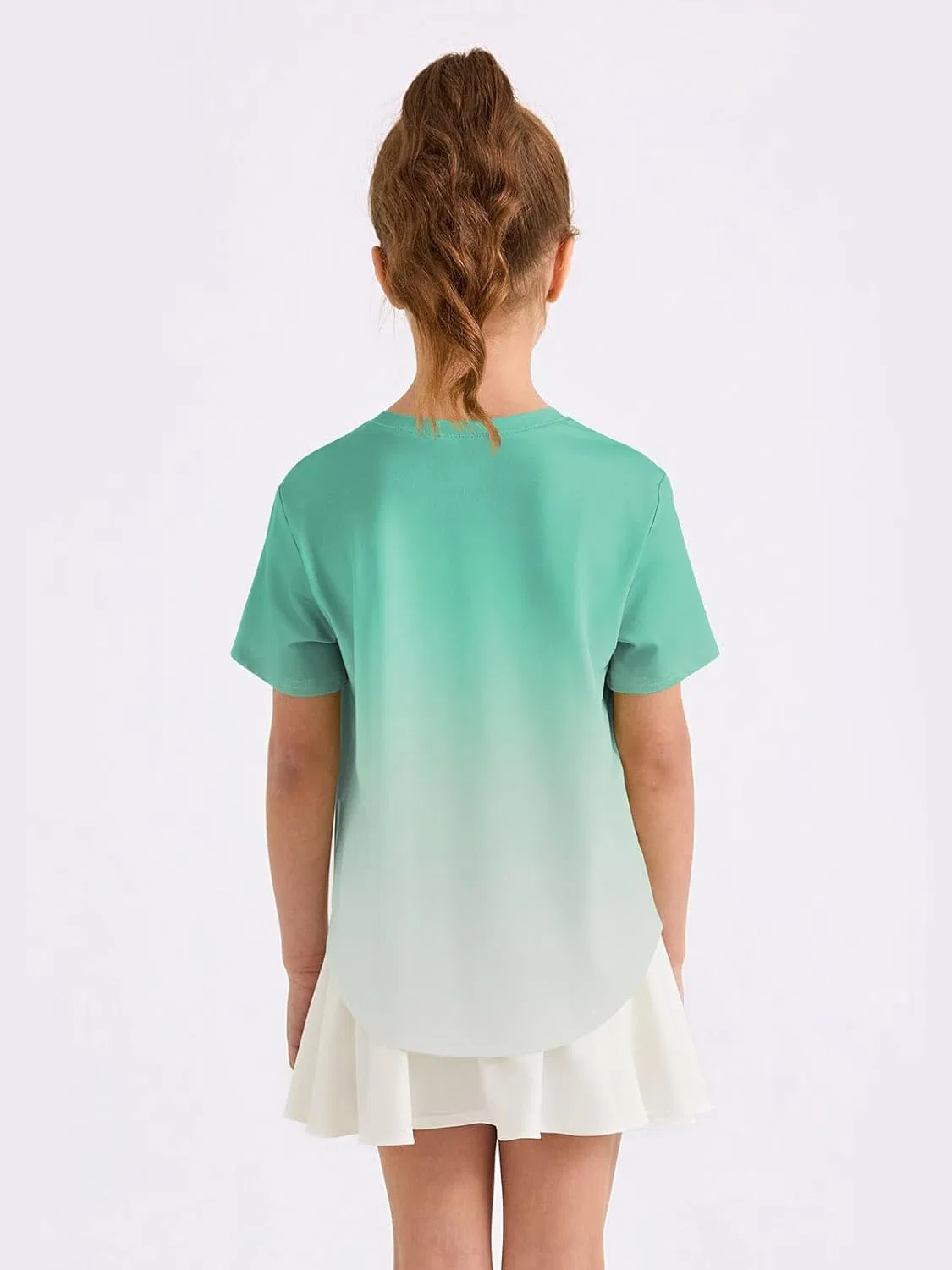 Футболка спортивная детская градиент Haloumoning, Mint Green — фото 4