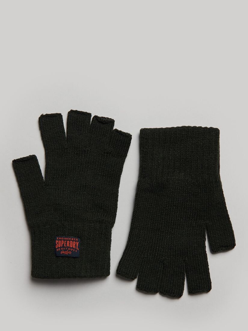 

Вязаные перчатки без пальцев для спецодежды Superdry, излишки оливкового товара