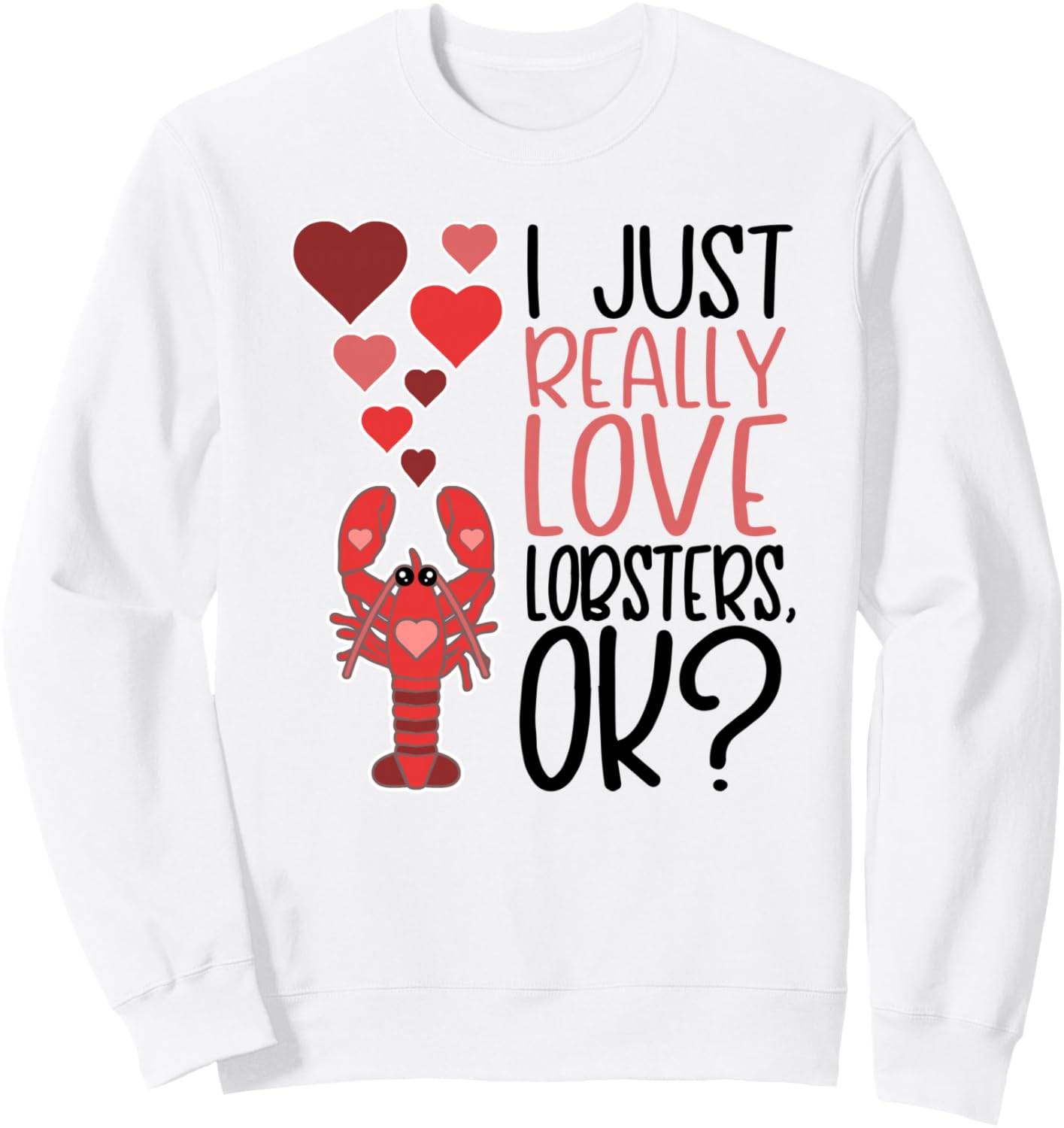

Я просто очень люблю лобстеров! - Симпатичная толстовка с изображением лобстера, серая Love Lobsters Apparel