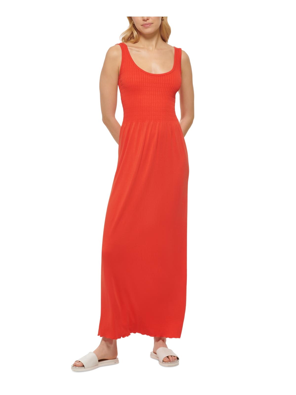 

Женское летнее платье-макси Slub DKNY Jeans, цвет red alert