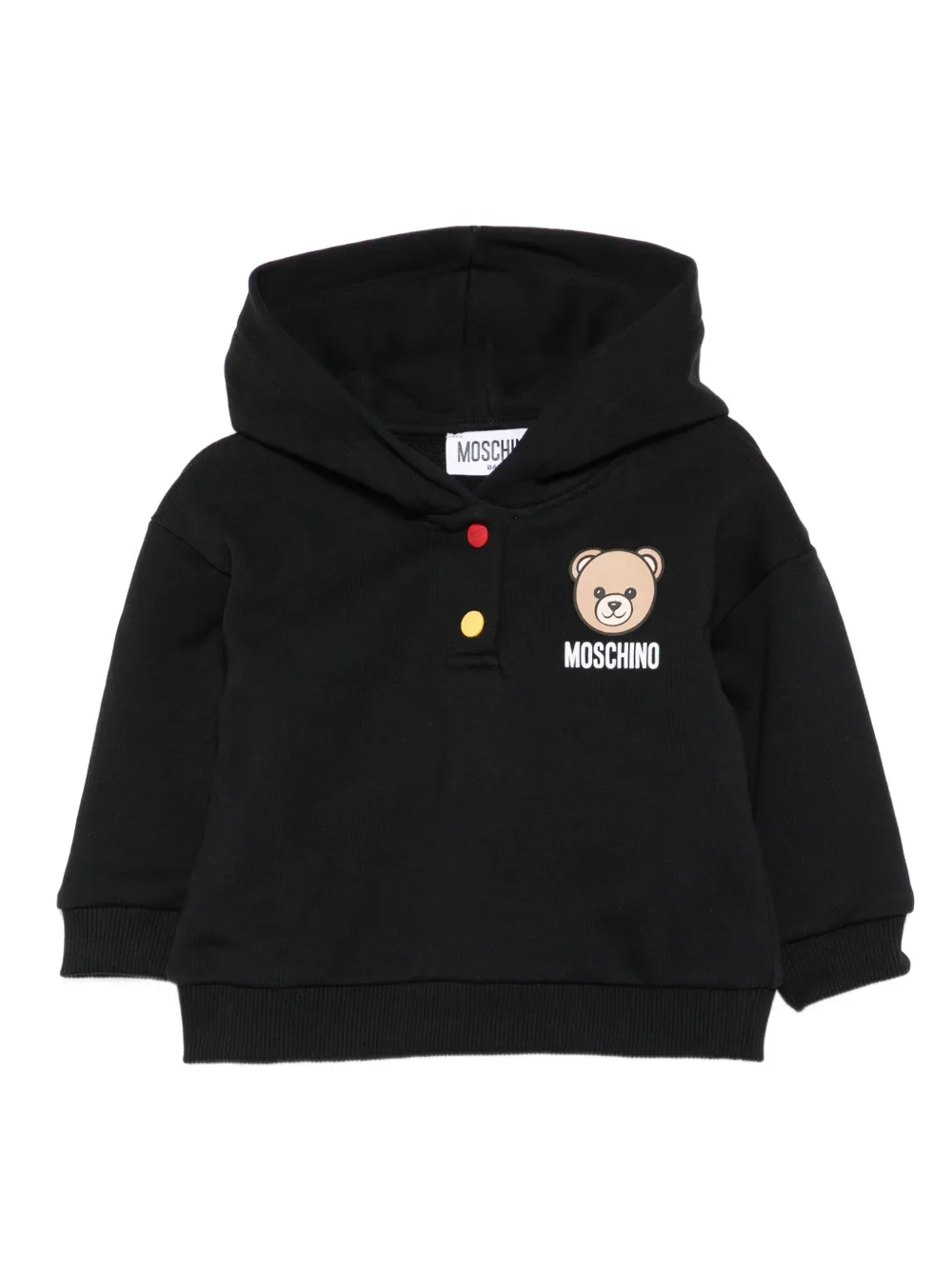 

Худи с капюшоном и принтом Moschino Kids, черный
